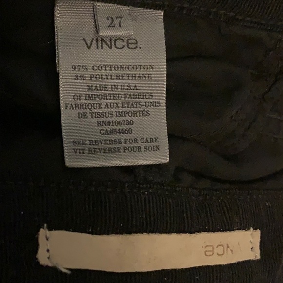 Vince Black second skin corduroy skinny pants - 27 - Picture 5 of 6